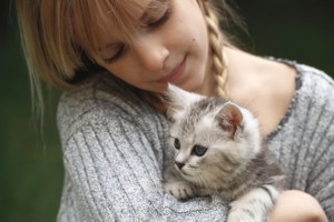 Girl with Kitten